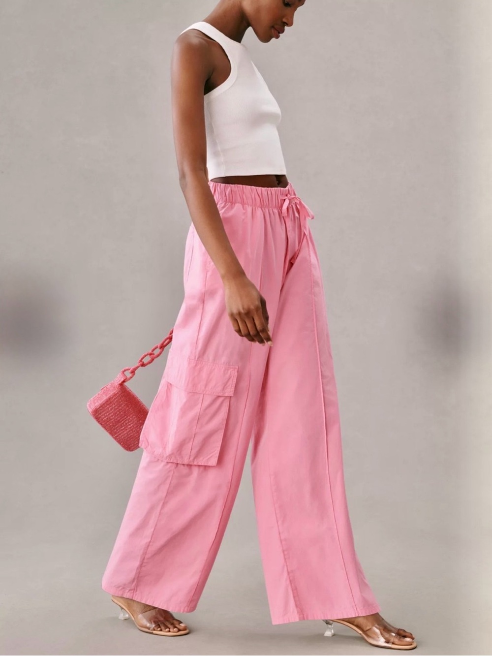 Anthropologie Drawstring Wide-Leg Cargo Pants, Size XS